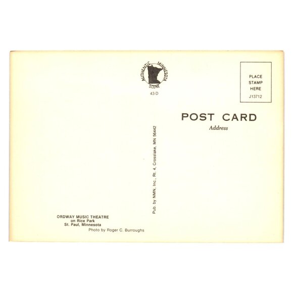 Vintage Postcard Ordway Music Theatre St Paul Minnesota Night Scene Arts Music - Picture 2 of 2